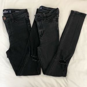 Hollister Black Jegging / Super Skinny Bundle